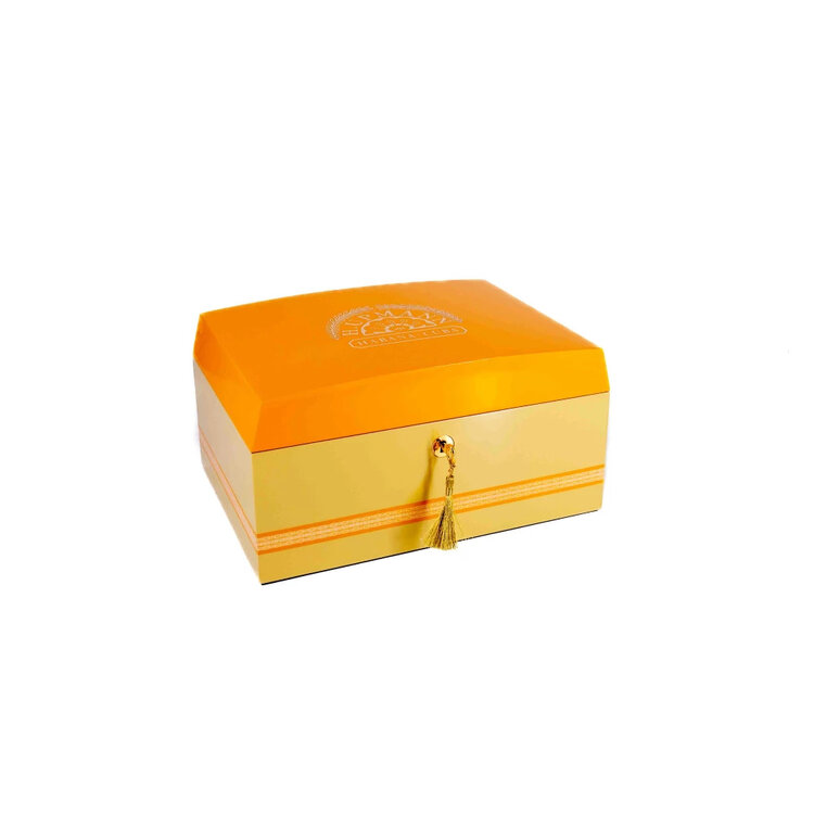 H.Upmann  cremefarbener und gelber Humidor aus spanischem Zedernholz für ca. 70 Zigarren