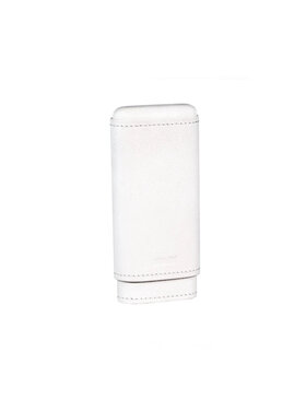 Adorini Zigarrenetui Weißes Leder – für 2-3 Zigarren