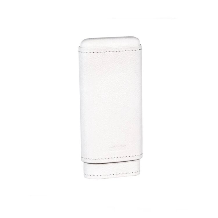 Adorini Zigarrenetui Weißes Leder – für 2-3 Zigarren