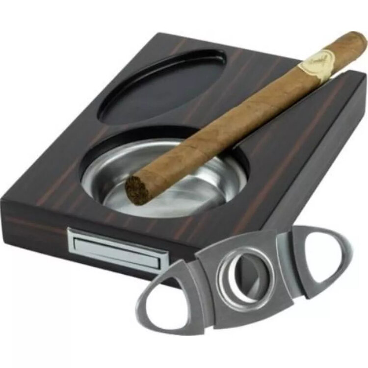 Graziani Zigarrenset mit Aschenbecher und Zigarrenschneider