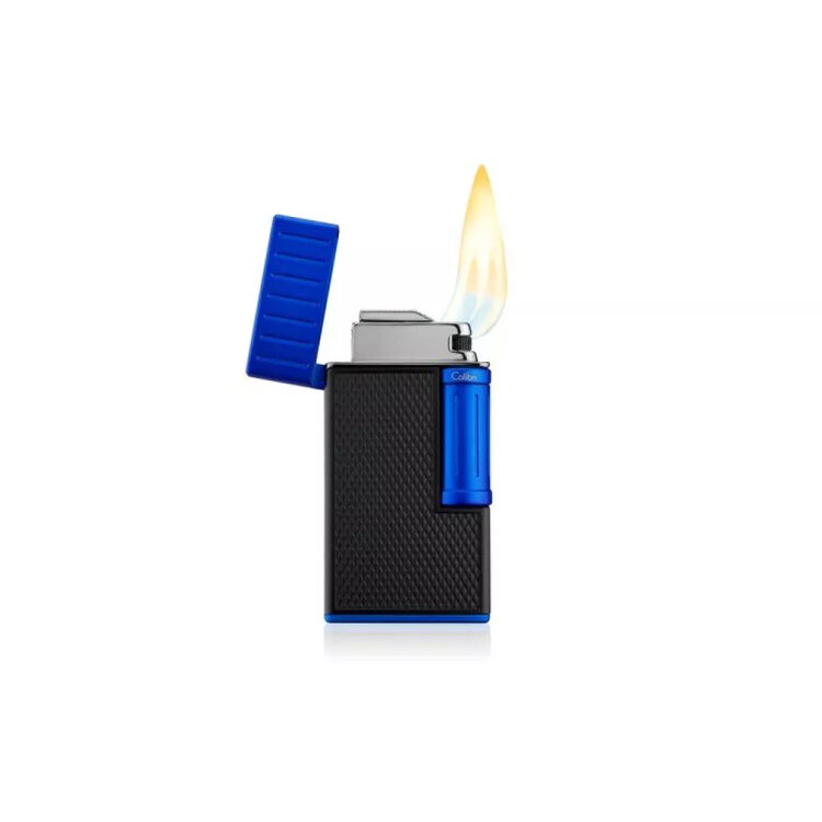 Colibri Julius Blue Zigarrenanzünder, schwarz und blau, Double Flame