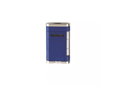 Xikar Allume Blue Double - Zigarettenanzünder mit 2 stechenden Flammen - Blau