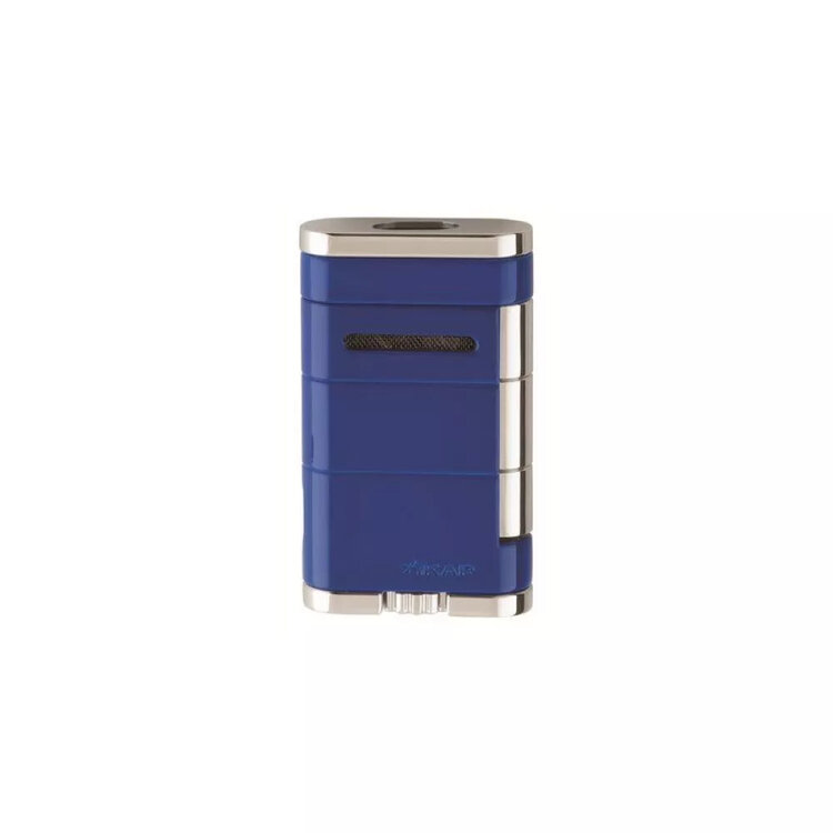 Xikar Allume Blue Double - Zigarettenanzünder mit 2 stechenden Flammen - Blau