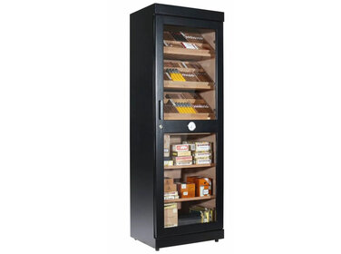 Adorini Roma Humidorschrank schwarz mit elektronischem Befeuchtungssystem