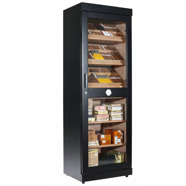 Adorini Roma Humidorschrank schwarz mit elektronischem Befeuchtungssystem