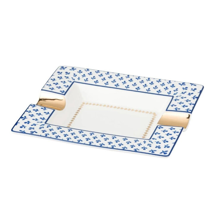 Angelo Keramik Zigarrenaschenbecher verziert  für 2 Zigarren