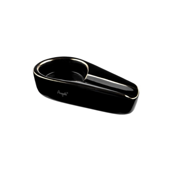 Angelo  Keramik Zigarrenaschenbecher für 1 Zigarre - schwarz