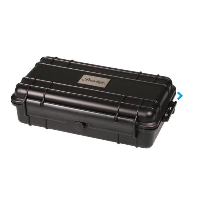 Passatore  Reisehumidor aus Kunststoff mit Druckausgleichsventil, schwarz - für 5 Zigarren