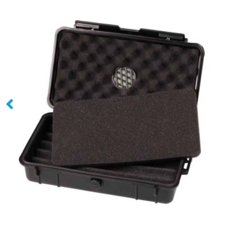 Passatore  Reisehumidor aus Kunststoff mit Druckausgleichsventil, schwarz - für 5 Zigarren