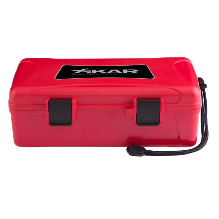 Xikar  Medium Reisehumidor für 10 Zigarren - Farbe Rot