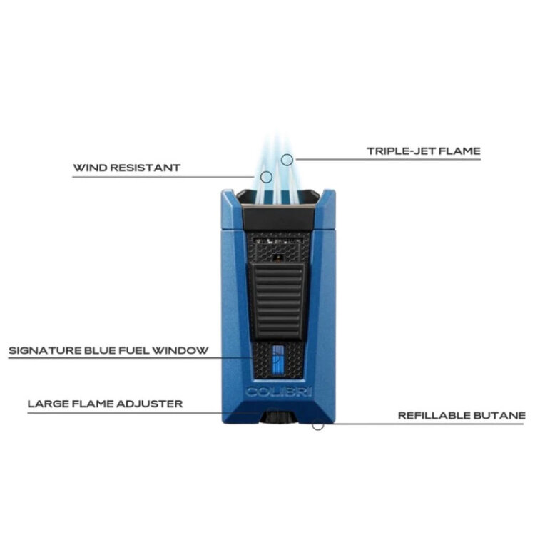 Colibri  Stealth Triple Black Zigarrenanzünder - Mattschwarz