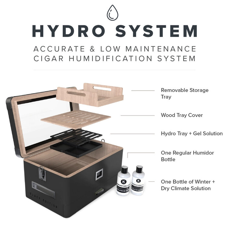 Klaro Humidor Black Edition 50-100 Zigarren