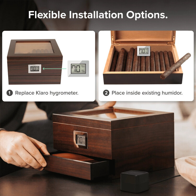 Klaro Humidore Valet - Intelligenter Humidor, überwachen Sie Ihre Zigarren