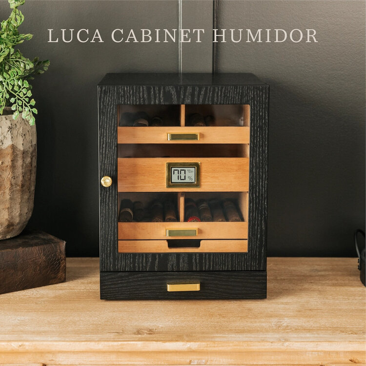 Klaro Humidore Luca Humidorschrank - schwarz 100 Zigarren
