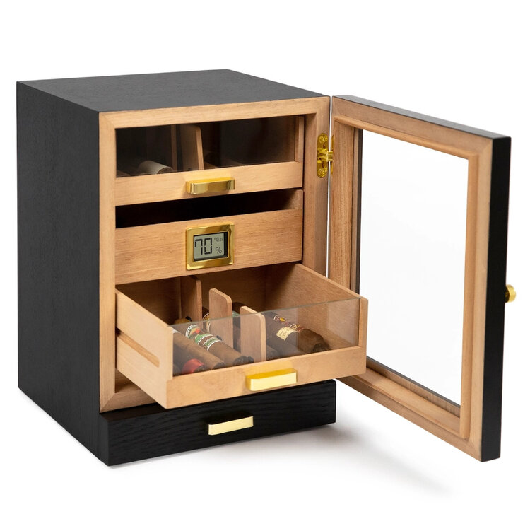Klaro Humidore Luca Humidorschrank - schwarz 100 Zigarren