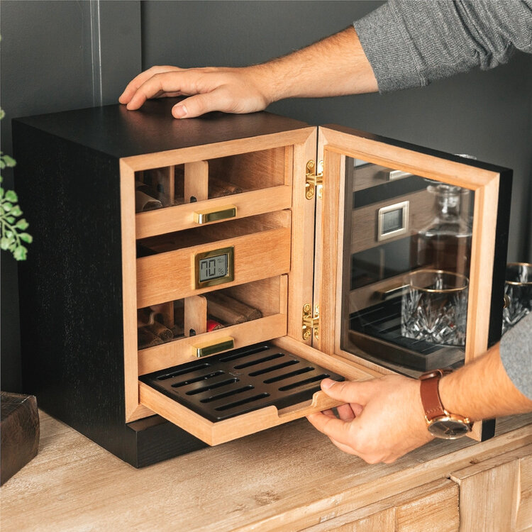 Klaro Humidore Luca Humidorschrank - schwarz 100 Zigarren