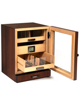 Klaro Luca Humidorschrank Braun mit Glasschubladen