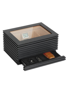 Klaro KOBI Humidor mit Glasplatte für 60 Zigarren