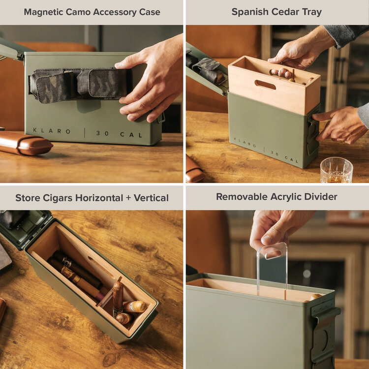 Klaro The Smoke Can Humidor 30CAL