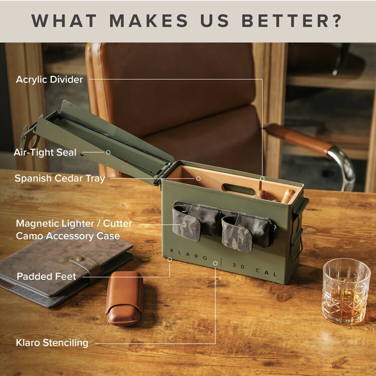 Klaro The Smoke Can Humidor 30CAL