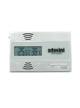 Adorini Digital Hygrometer & Thermometer Silber mit Sensirion Sensor