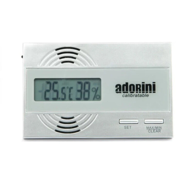 Adorini Digital Hygrometer & Thermometer Silber mit Sensirion Sensor