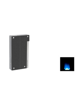 Caseti Flat Flame Diamond Zigarrenanzünder – Chrom und Schwarz