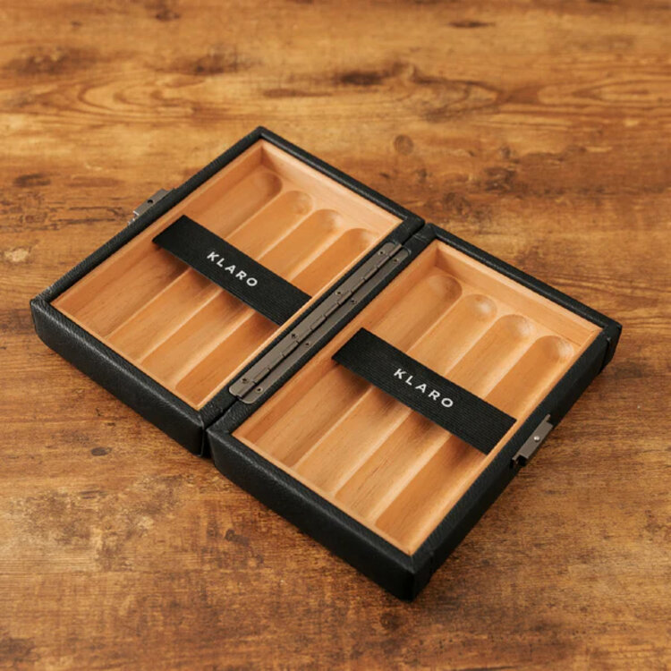 Klaro  Reisehumidor Maxwell für 8 Zigarren  schwarz