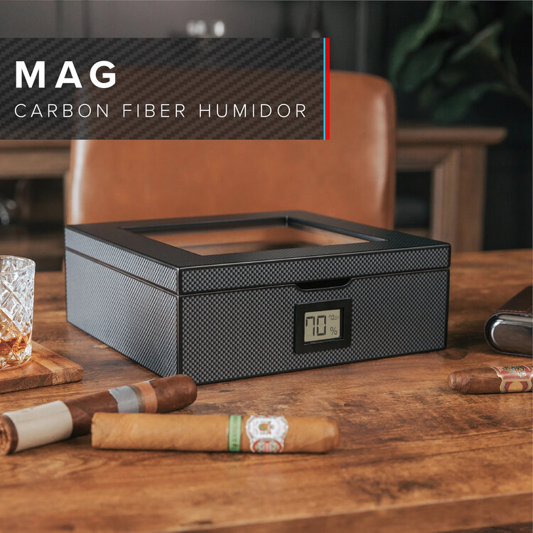 Klaro  MAG Humidor, Carbon-Oberfläche 20-30 Zigarren