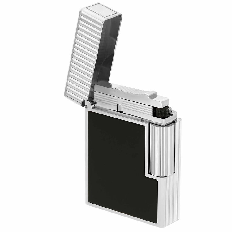 S.T. Dupont Ligne 1 Feuerzeug Schwarzlack Palladium C14121