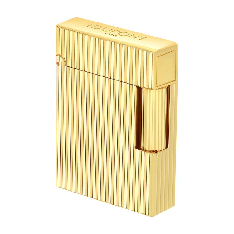 S.T. Dupont Ligne 1 Feuerzeug Gelbgold Längsgestreift C14020