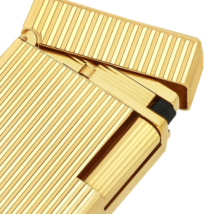 S.T. Dupont Ligne 1 Feuerzeug Gelbgold Längsgestreift C14020