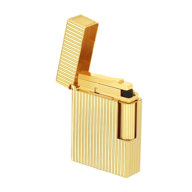 S.T. Dupont Ligne 1 Feuerzeug Gelbgold Längsgestreift C14020