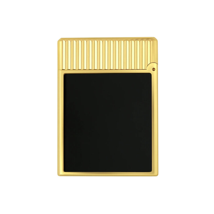 S.T. Dupont  Ligne 1 Feuerzeug Schwarzlack Gelbgold C14120