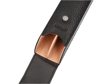 Adorini Taschen Zigarrenetui 2 Zigarren schwarz, schwarze Naht