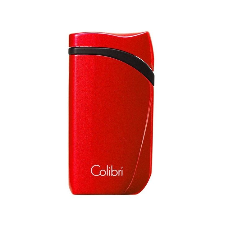 Colibri  Falcon Zigarrenanzünder Metallic Rot mit Schrägflamme