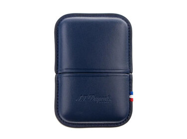 S.T. Dupont Feuerzeug-Etui Ligne 2 Leder Blau 183073