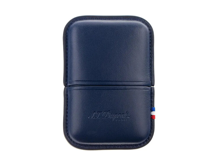 S.T. Dupont  Feuerzeug-Etui Ligne 2 Leder Blau 183073