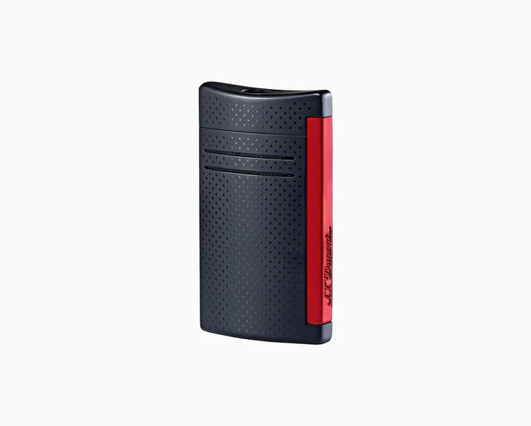 S.T. Dupont  Maxijet Feuerzeug Mattschwarz/Rot mit blauer Torch-Flamme