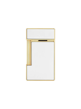 S.T. Dupont Slimmy Feuerzeug Weisslack/Gold 028224