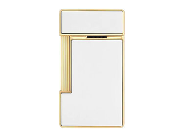 S.T. Dupont Slimmy Feuerzeug Weisslack/Gold 028224