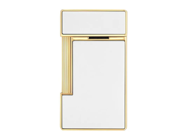 S.T. Dupont Slimmy Feuerzeug Weisslack/Gold 028224