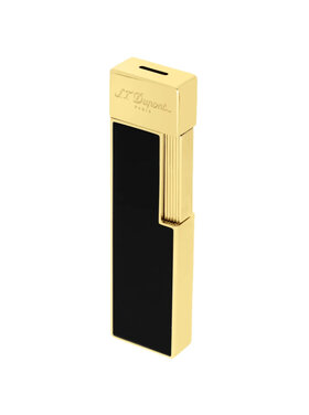 S.T. Dupont Twiggy Feuerzeug Naturlack Schwarz Gold 030112