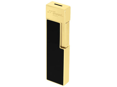 S.T. Dupont Twiggy Feuerzeug Naturlack Schwarz Gold 030112