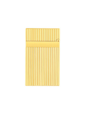 S.T. Dupont Ligne 2 Feuerzeug Gelbgold längsgerippt 016827
