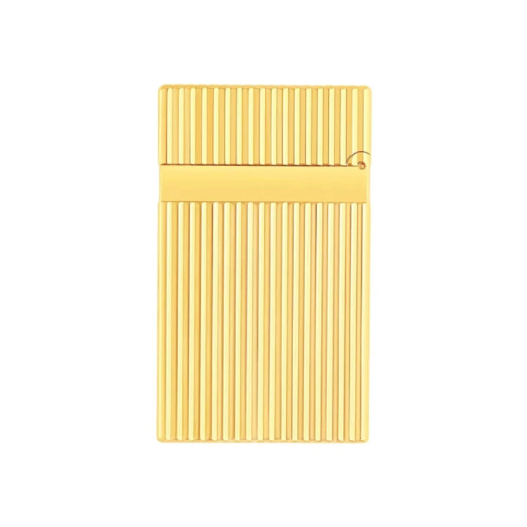 S.T. Dupont Ligne 2 Feuerzeug Gelbgold Längsgestreift 16827