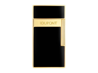 S.T. Dupont BIGGY Feuerzeug Schwarzlack und Gold 025222