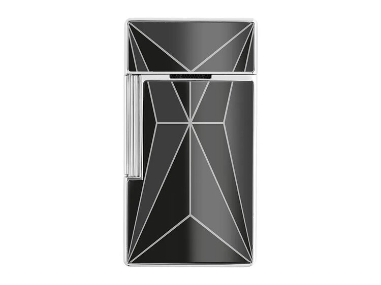 S.T. Dupont  Biggy Feuerzeug Fire X Schwarzlack/Chrom 025277