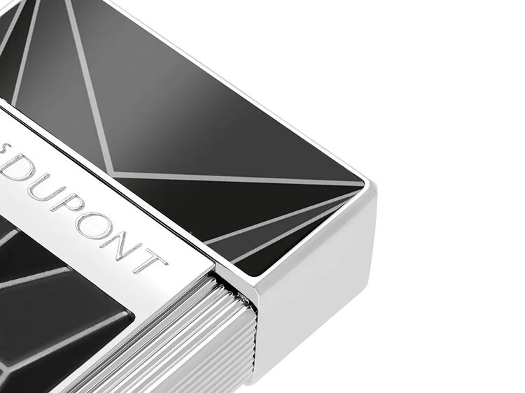 S.T. Dupont Biggy Feuerzeug Fire X Schwarz Chrom 025277