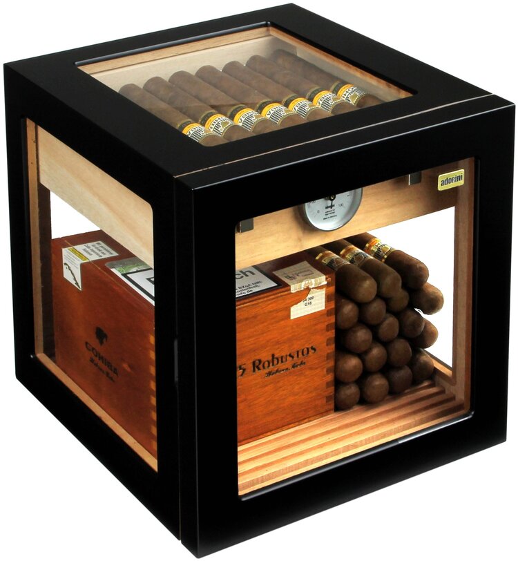 Adorini Humidor Cube Deluxe Schwarz